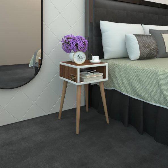 Kenzlife komodin ragnarok 49*29*29 cvz komidin ahşap ayaklı