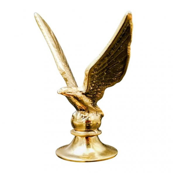 PiMarks Pirinç Döküm Kartal Sarı Açık Kanatlı Dekoratif Biblo - 2