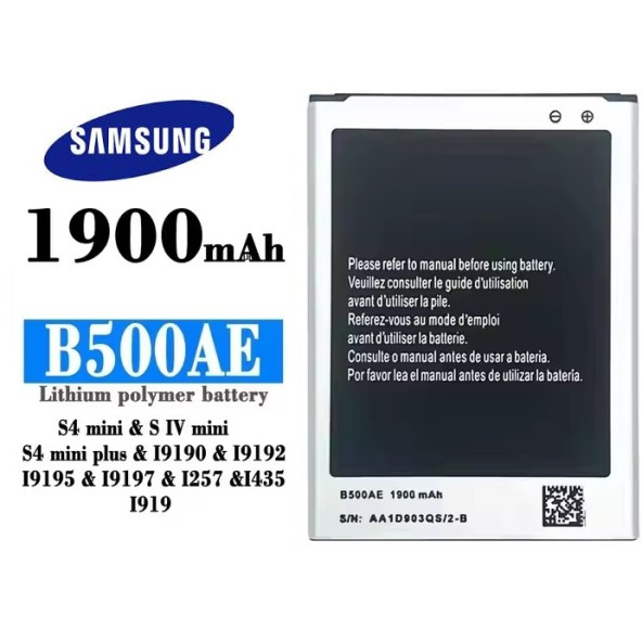 Samsung Galaxy i9198 B500AE B500BE Garantili 1900mAh Pil (Uzun Ömürlü Batarya) ürün görseli 1