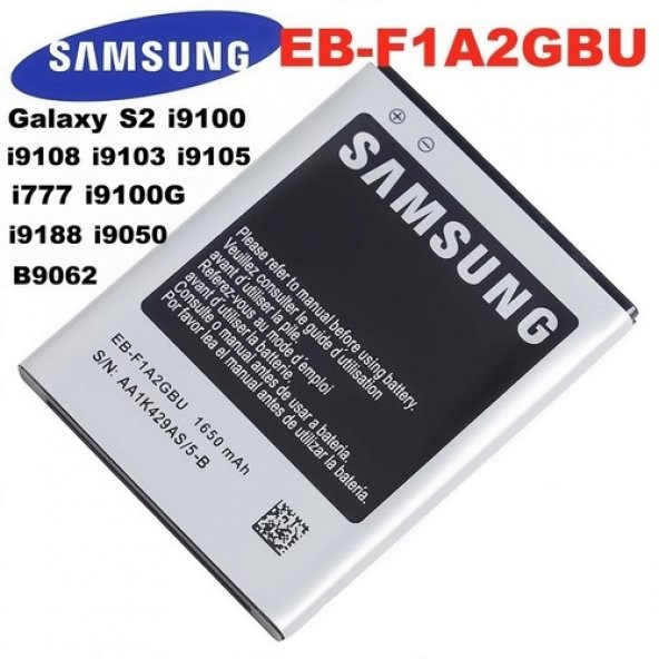 Day Orijinal Samsung Galaxy  i9108 EB-F1A2GBU Garantili 1650mAh Pil (Uzun Ömürlü Batarya)