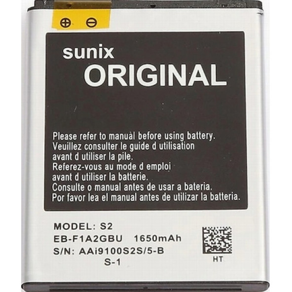 Day Samsung Galaxy S2 (i9100) EB-F1A2GBU i9108 i9103 i777 i9050 B9062 Garantili 1650mAh Pil - Resim 2