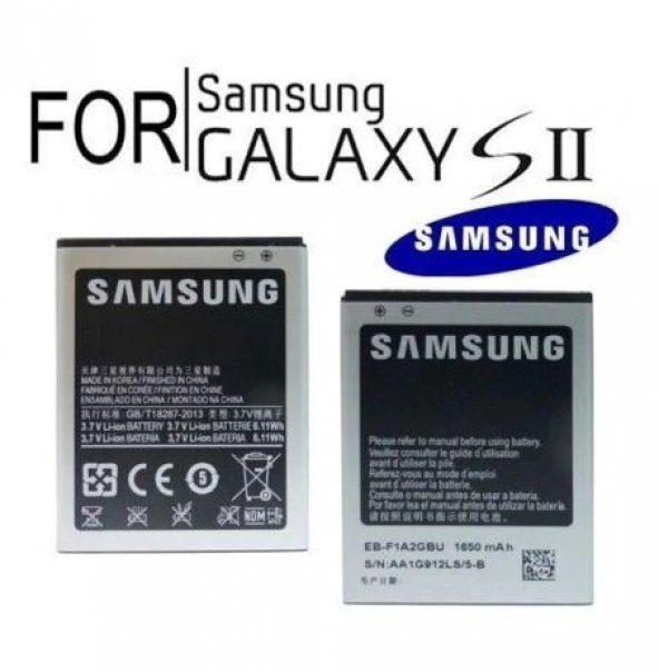 Day Orijinal Samsung Galaxy i9100 EB-F1A2GBU Garantili 1650mAh Pil (Uzun Ömürlü Batarya)