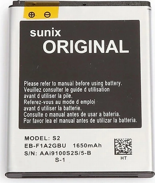 Day Samsung Galaxy S2 (i9100) EB-F1A2GBU i9108 i9103 i777 i9050 B9062 Garantili 1650mAh Pil ürün görseli 1