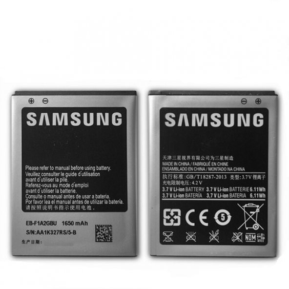 Day Samsung Galaxy S2 (i9100) EB-F1A2GBU i9108 i9103 i777 i9050 B9062 Garantili 1650mAh Pil