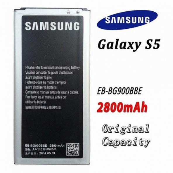 Day Samsung Galaxy G900T EB-BG900BBE EB-BG900BBU EB-BG900BBC Garantili 2800mAh Pil Batarya