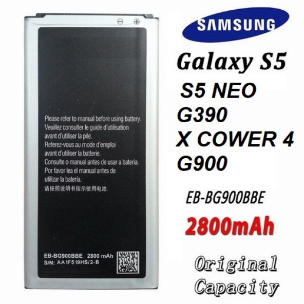 Day Samsung Galaxy S5 NEO G900L EB-BG900BBE EB-BG900BBU EB-BG900BBC Garantili 2800mAh Pil Batarya