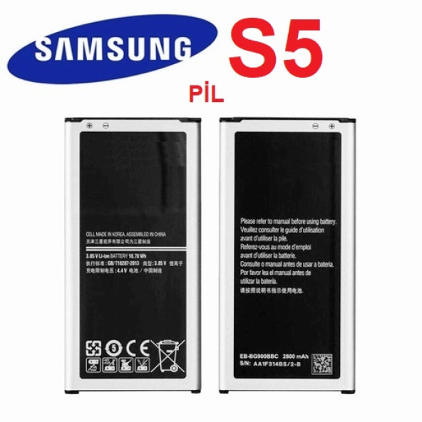 Day Samsung Galaxy G900FQ EB-BG900BBE EB-BG900BBU EB-BG900BBC Garantili 2800mAh Pil Batarya - Resim 4