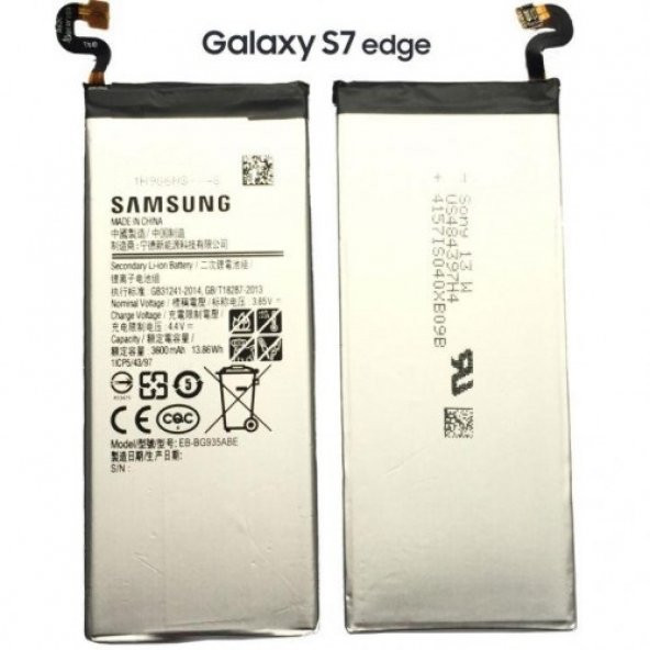 Day Samsung Galaxy S7 EDGE EB-BG935ABE 3600mAh Pil Batarya Orijinal Uzun Ömürlü Yüksek Kapasite