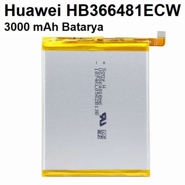 Day Huawei Honor 7A HB366481ECW 3000 mAh Batarya Pil Orijinal Uzun Ömürlü Yüksek Kapasite - Resim 3