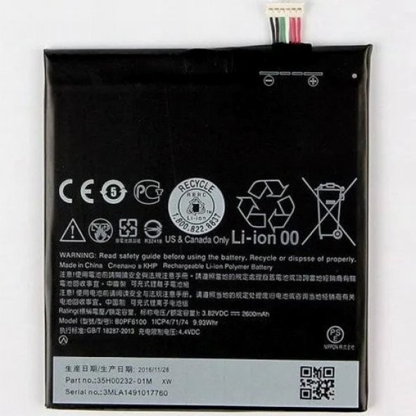 Day HTC DESİRE D820U ( B0PF6100 2600 mAh Batarya Pil Orijinal Uzun Ömürlü Yüksek Kapasite)