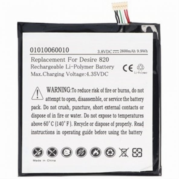 Day HTC DESİRE D820T ( B0PF6100 2600 mAh Batarya Pil Orijinal Uzun Ömürlü Yüksek Kapasite)