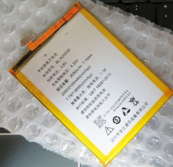 Day Gionee GN9005 ELIFE S5.1 Bl-N2000B 2050 mAh Batarya Pil Orijinal Uzun Ömürlü Yüksek Kapasite - 2