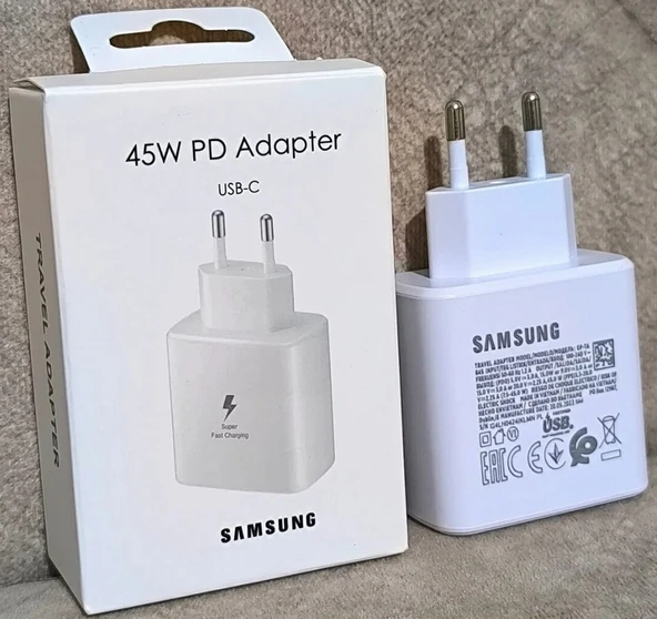 Samsung Ep-Ta845Xwegww 45W Turbo Hızlı Şarj Cihazı Beyaz (KABLOSUZ) ürün görseli 1