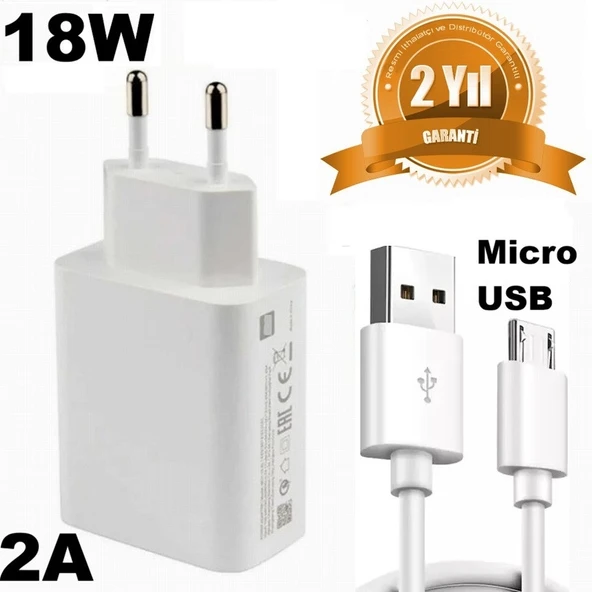 18W 2A Micro USB Tüm Cep Telefonlarını Şarj Eder (2 YIL İTHALATÇI GARANTİLİ) ürün görseli 1