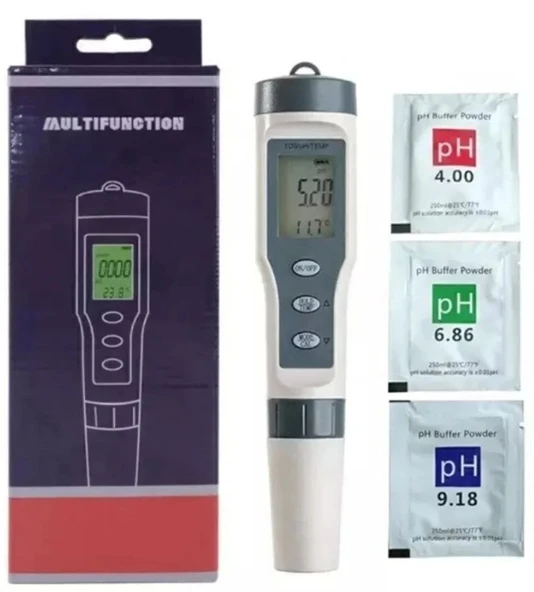 TDS PH Ölçer Su Kalitesi - 7in1 PH/TDS/EC/ORP/Tuzluluk/Sıcaklık / Deniz Suyu Ağırlık - Resim 2