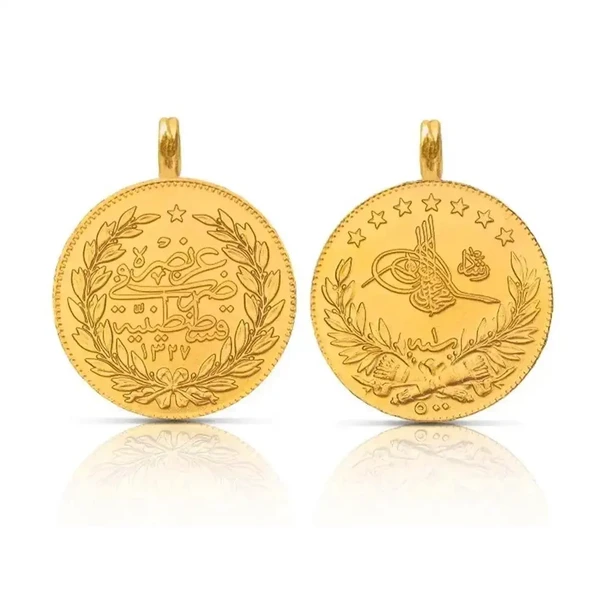 Tam Reşat Altın Görünümlü Kolye Ucu ürün görseli 1