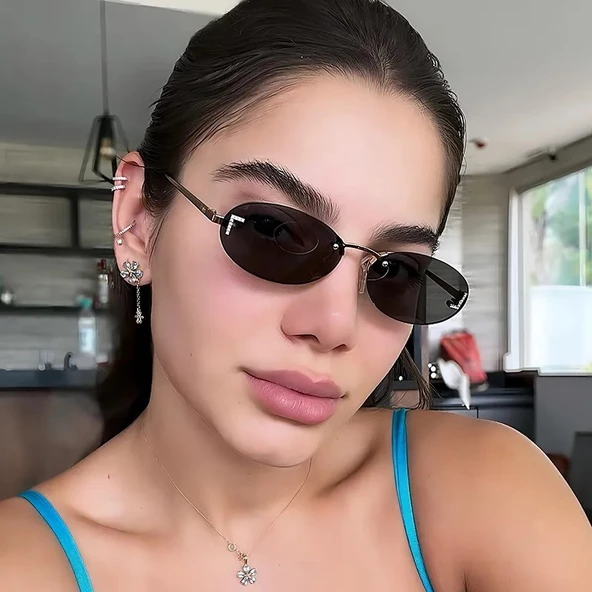 YENİ SEZON POPÜLER 2024 F Model F Siyah BAY BAYAN UNİSEX GÖZLÜK Bayan Güneş Gözlüğü - Resim 2