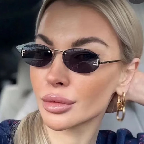 YENİ SEZON POPÜLER 2024 F Model F Siyah BAY BAYAN UNİSEX GÖZLÜK Kadın Güneş Gözlüğü ürün görseli 1