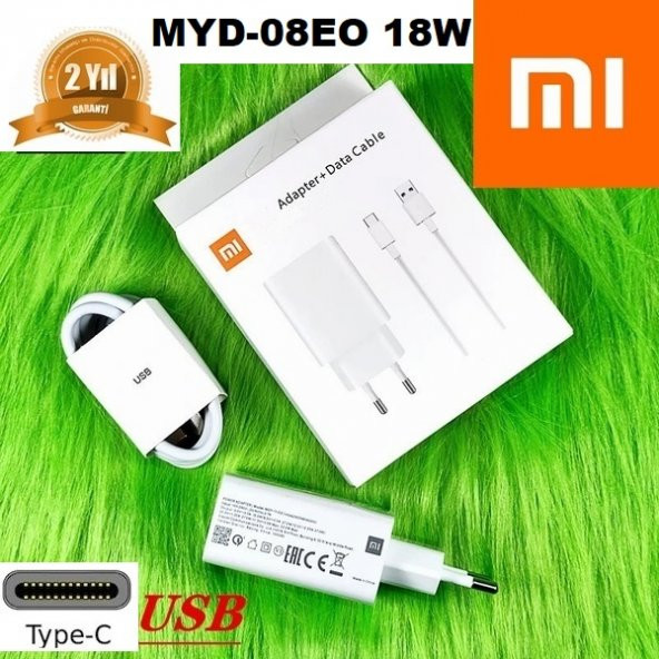 Orjinal Xiaomi Mi 11 Lite Type-C Data Kablo ve 18W 2A MDY08EO Hızlı Şarj cihazı
