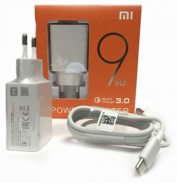 Orjinal Xiaomi Redmi Note 9 Pro Type-C Data Kablo ve 18W 2A MDY08EO Hızlı Şarj cihazı