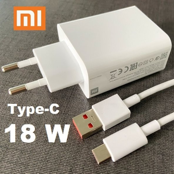 Orjinal Xiaomi Mi 9 Type-C Data Kablo ve 18W 2A MDY08EO Hızlı Şarj cihazı