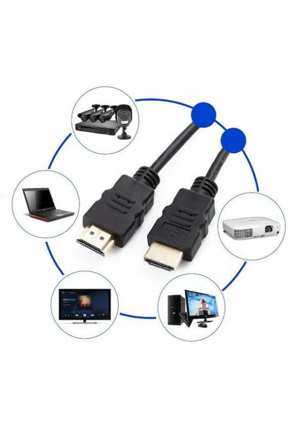 15M Metre Hdmi - Hdmi Kablo Altın Uçlu 3D V1.4B Full Hd - 9