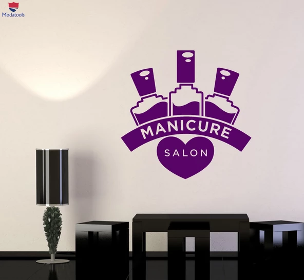 Tırnak Dekorasyon Duvar Sticker Tırnak Lehçe Salon Manikür Logo Etiketleri