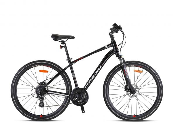 KRON TX 150 28" Jant Trekking 16 Kadro 24 Vites HD Şehir Bisikleti Siyah Kırmızı - 2