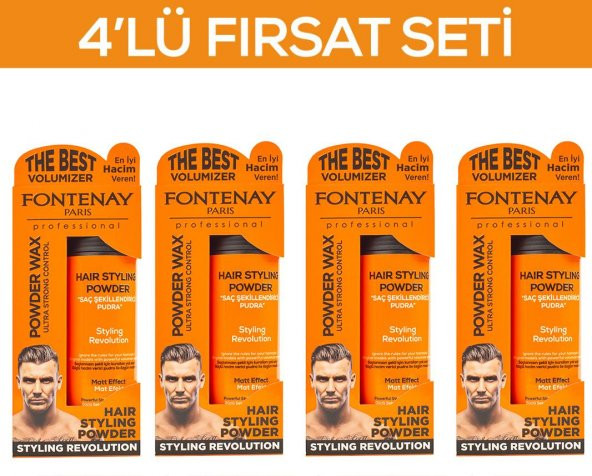 Fontenay Saç Şekillendirici Pudra Toz Wax Ultra Strong 20gr X4 4LÜ WAX SET