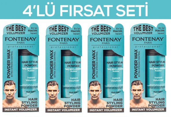 Fontenay Saç Şekillendirici Pudra Toz Wax Mat Effect 20gr X4 4LÜ WAX SET