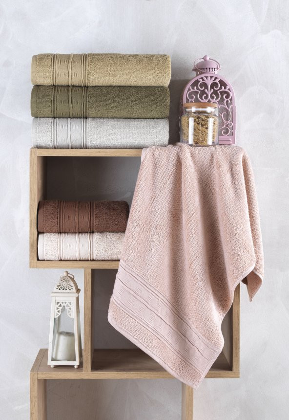 Cotton TOPKAPI  70x140 6 lı Banyo Havlusu Seti