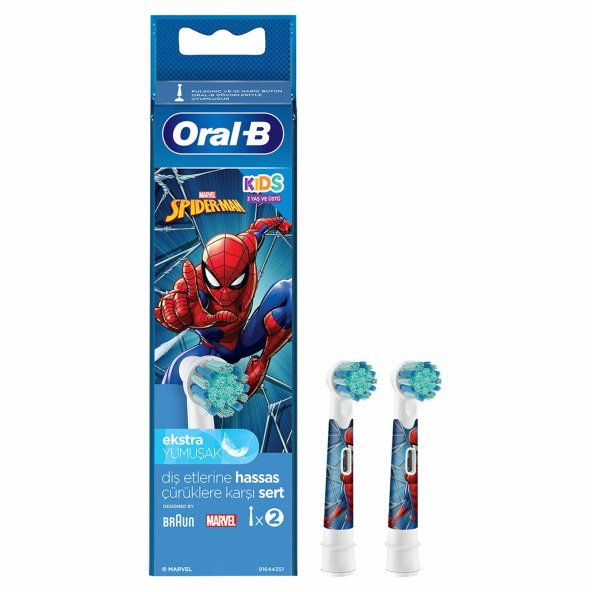 Oral-B Yedek Başlık Spider Man 2li