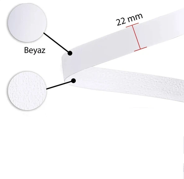 Bay Çağrı Ütü ile Yapışan Kenar Bandı Beyaz Kendinden Tutkallı Band (5 Metre ) - 2