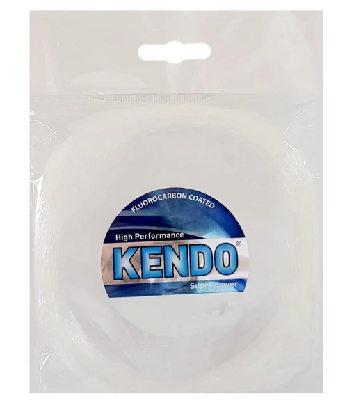 Kendo Premium FluoroCarbon Kaplı Poşet Olta Misina 100m Beyaz