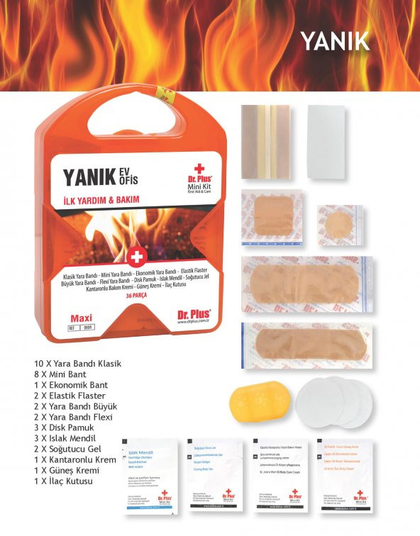 Dr Plus İlk Yardım Çantası Yanık Ev Ofis Mini Kit - 2