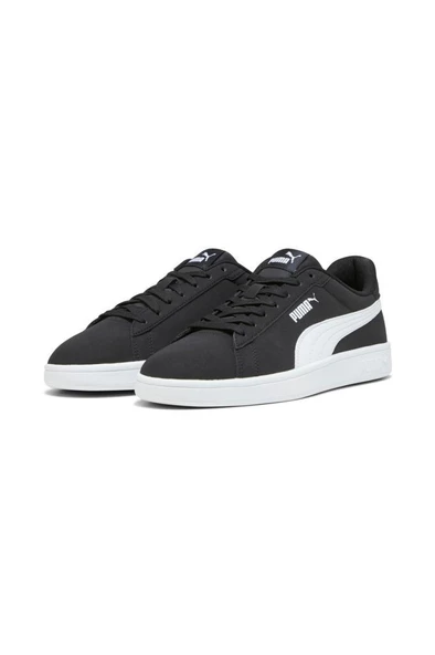Puma Smash 3.0 Buck Erkek Sneaker Ayakkabı Siyah Beyaz 40-45