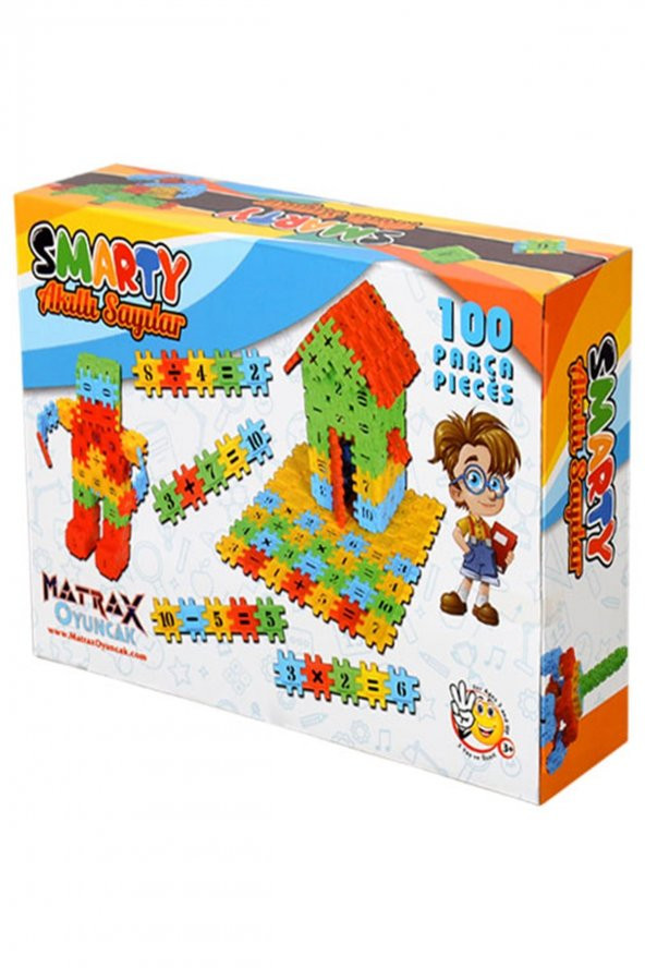 Matrax Smarty Akıllı Sayılar 100 Parça Rakamlı Lego 182