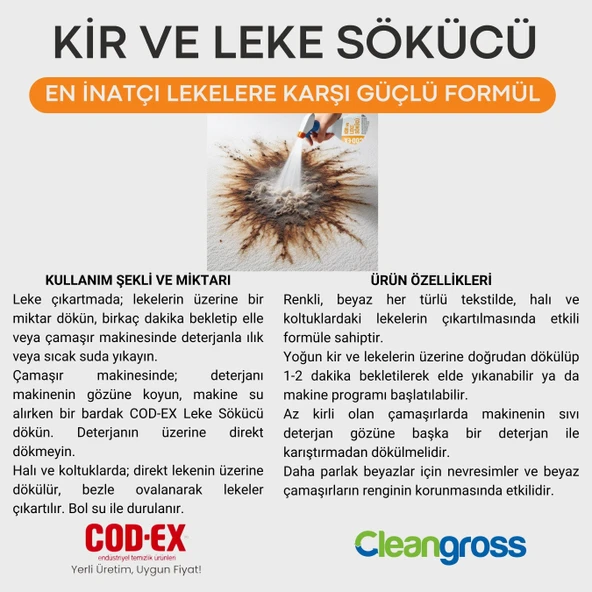 COD-EX Kir Ve Leke Sökücü 4 L - 2
