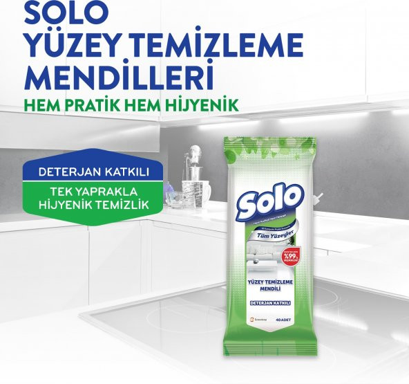 Solo Tüm Yüzeyler Islak Temizlik Mendili - 40 Adet - 3
