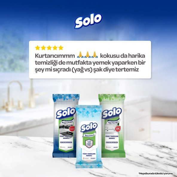 Solo Tüm Yüzeyler Islak Temizlik Mendili - 40 Adet - 4