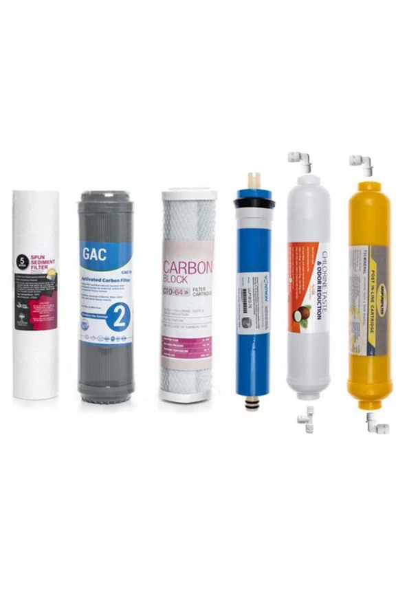 Sulook Açık Kasa Su Arıtma Cihazlarına Uyumlu 6'lı Filtre Seti Vontron Membranlı ürün görseli