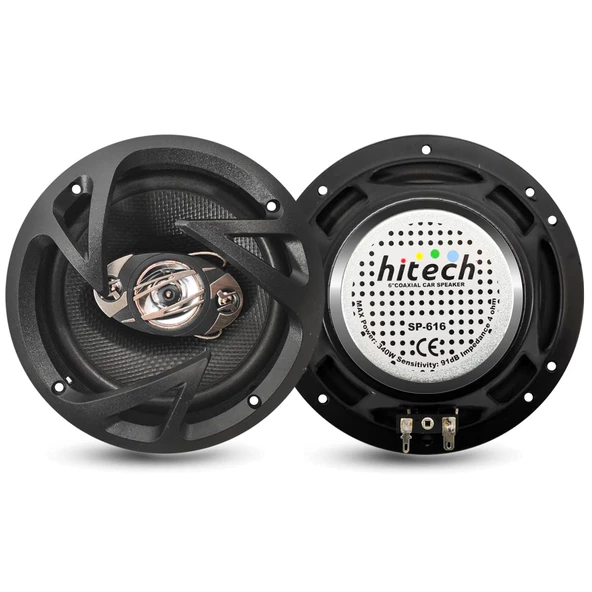 Oto Hoparlör 16Cm 340W 2 Adet Hıtech Sp-616 - 2