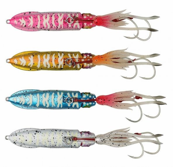 Savage Gear Swimsquid Inchiku 9cm 120gr Orange Gold Glow - Resim 2