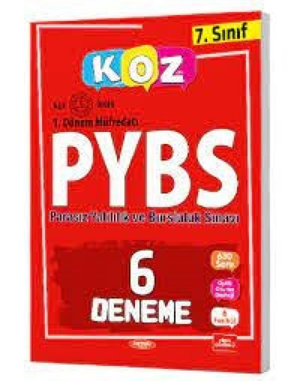 Kurmay Yayınları KOZ 7. Sınıf PYBS 6 Deneme