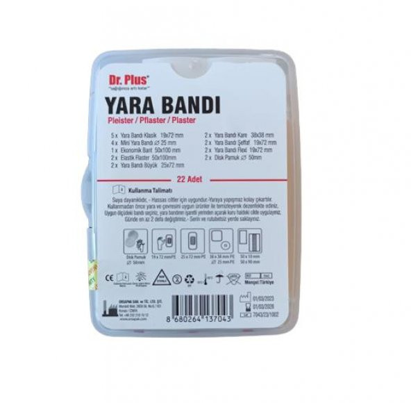 Dr Plus Yara Bandı  İlk Yardım Kiti 22 Adet 9 Ürün - 2