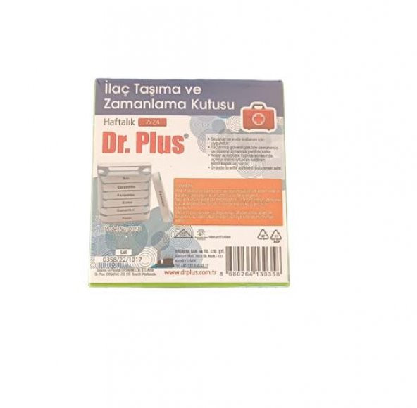 Dr Plus İlaç Saklama ve Zamanlama Kutusu 7x24 - 4
