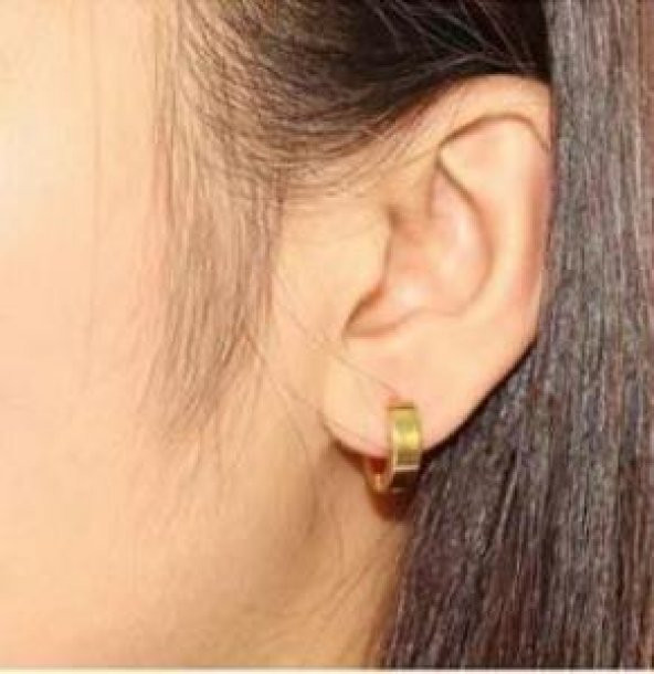 Küpe Çelik Kadın Erkek Halka İthal 316 L Paslanmaz Kararmaz 5 mm - 4