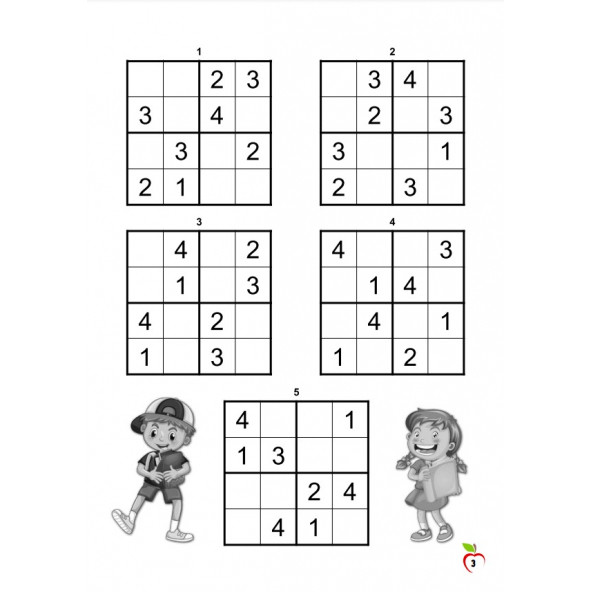 Çocuklar İçin Sudoku Kitabı-Sarı Serisi - 3
