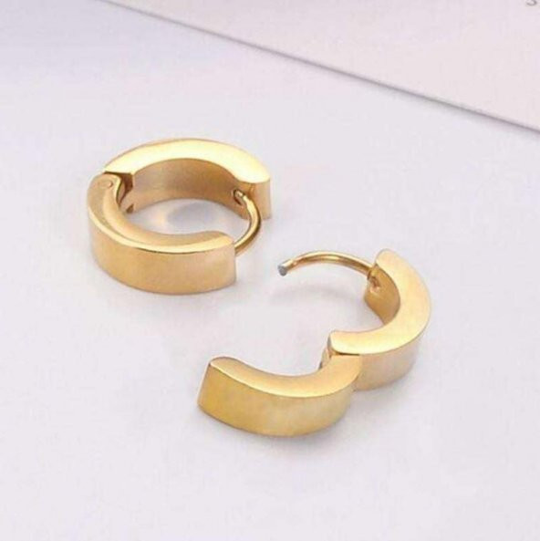 Küpe Çelik Kadın Erkek Halka İthal 316 L Paslanmaz Kararmaz 5 mm - Resim 10