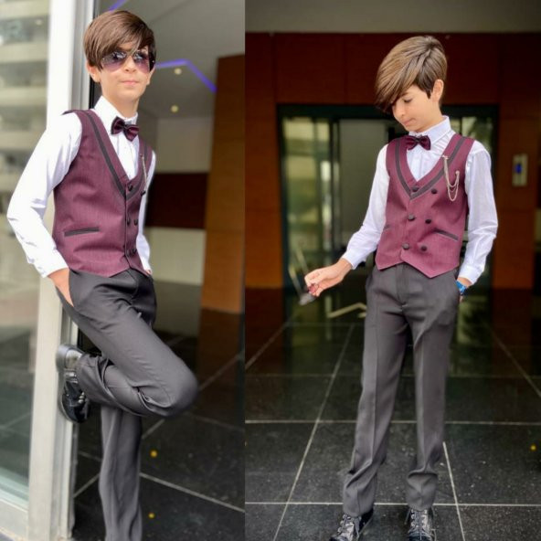 BORDO SMOKİN TAKIM